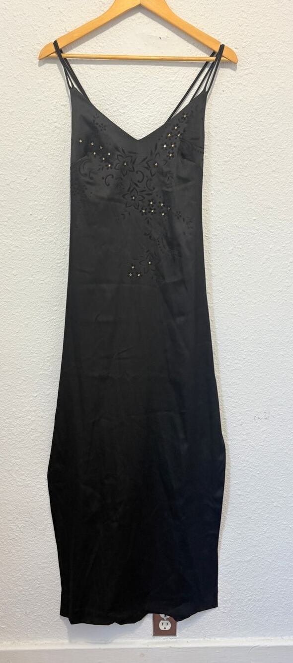 Vintage Y2K Rampage Maxi Dress Whimsygoth Emo Embroidered Floral Fairy